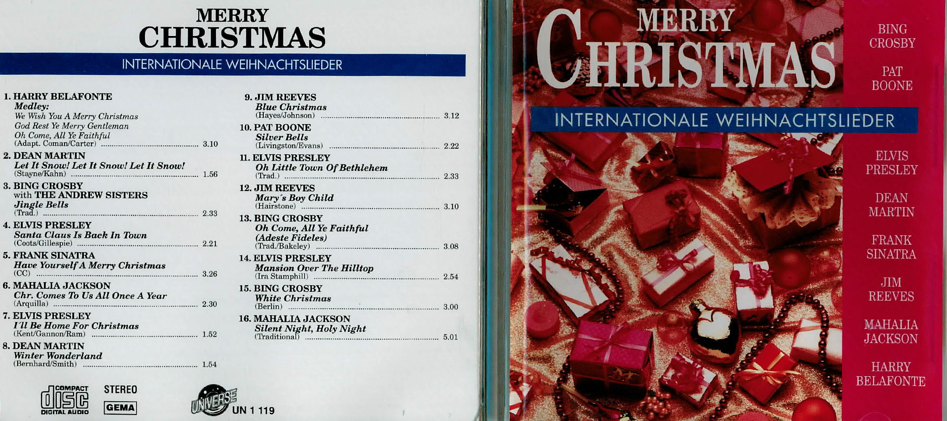 Merry Christmas - Bing Crosby / Pat Boone / Elvis Presley / Frank Sinatra  u.v.a.m